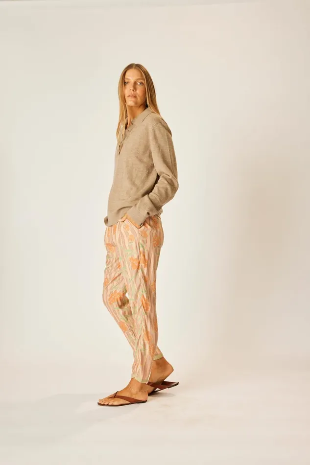 Bianca Pant Chamomile Apricot Women Natalie Martin Bottoms