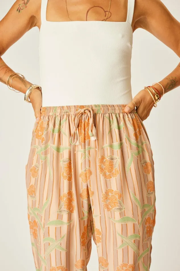 Bianca Pant Chamomile Apricot Women Natalie Martin Bottoms Bianca Pant Chamomile Apricot Women Natalie Martin Bottoms