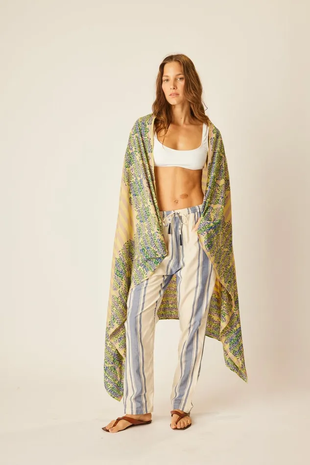 Bianca Pant French Stripe Blue Women Natalie Martin Bottoms