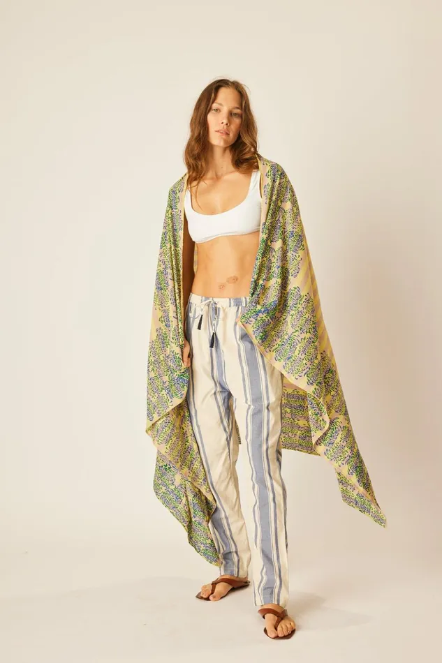 Bianca Pant French Stripe Blue Women Natalie Martin Bottoms