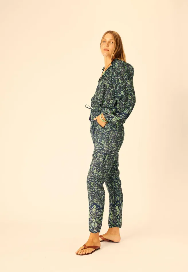 Bianca Pant Petite Fleur Marine Women Natalie Martin Bottoms