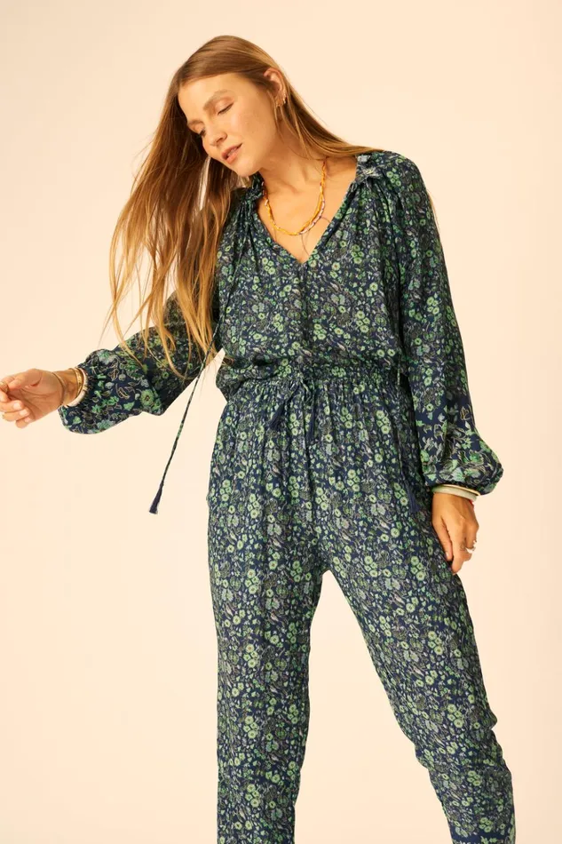 Bianca Pant Petite Fleur Marine Women Natalie Martin Bottoms