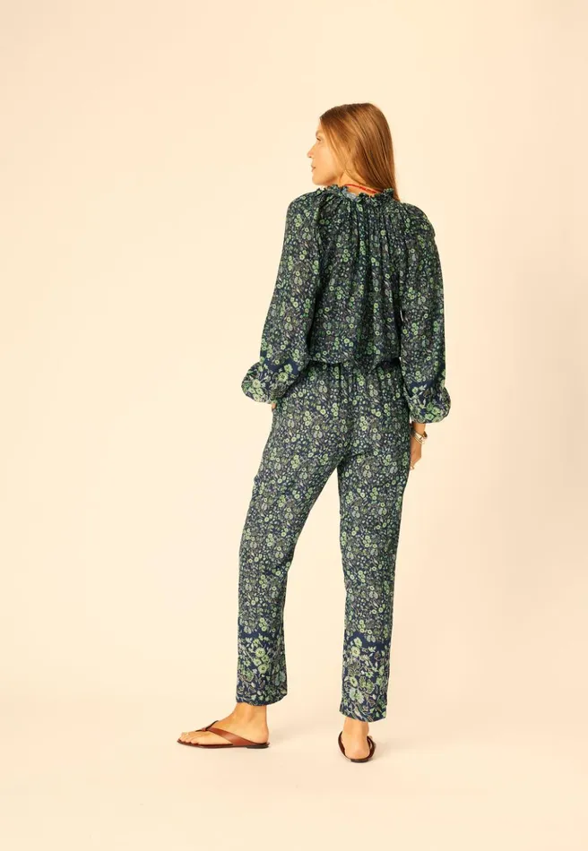 Bianca Pant Petite Fleur Marine Women Natalie Martin Bottoms