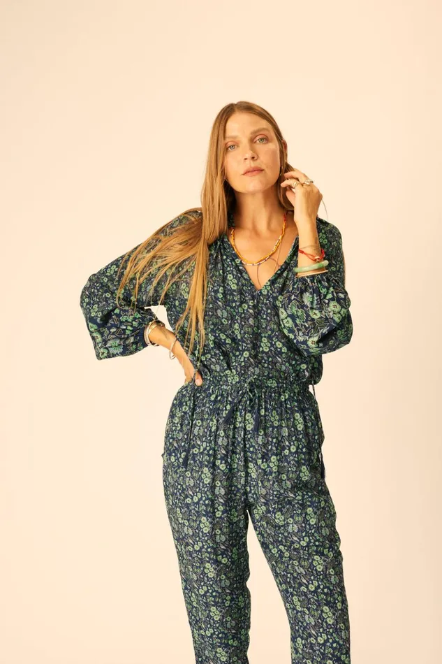 Bianca Pant Petite Fleur Marine Women Natalie Martin Bottoms
