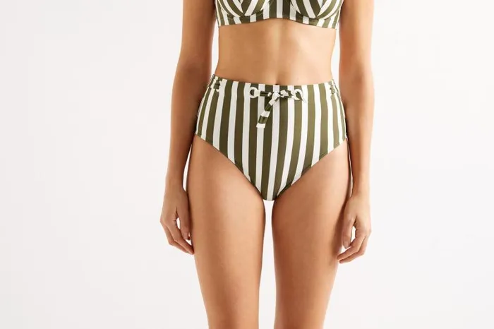 Bikini Bottoms Womens Eres Encanta High Briefs Olive Verteblanc