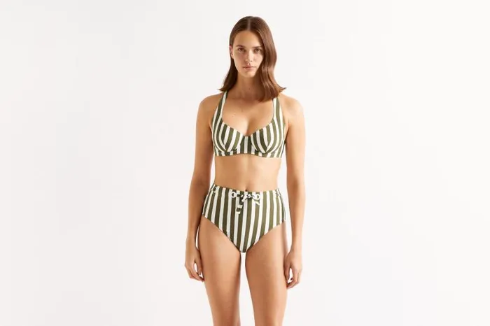 Bikini Bottoms Womens Eres Encanta High Briefs Olive Verteblanc