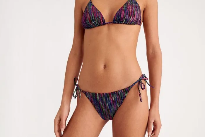 Bikini Bottoms Womens Eres Reflet Thin Briefs Imprime Cameleon