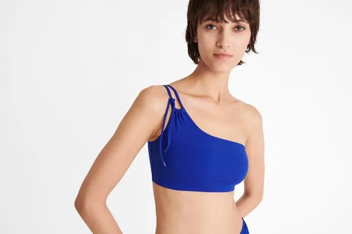 Bikini Tops Womens Eres Bass Oneshoulder Crop Top Indigo