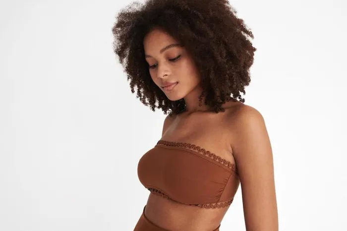 Bikini Tops Womens Eres Mix Bandeau Caramelo