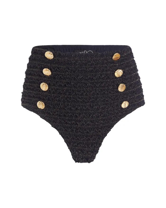 Bikinis Women Patbo Crinkle Lurex Bikini Bottom Black