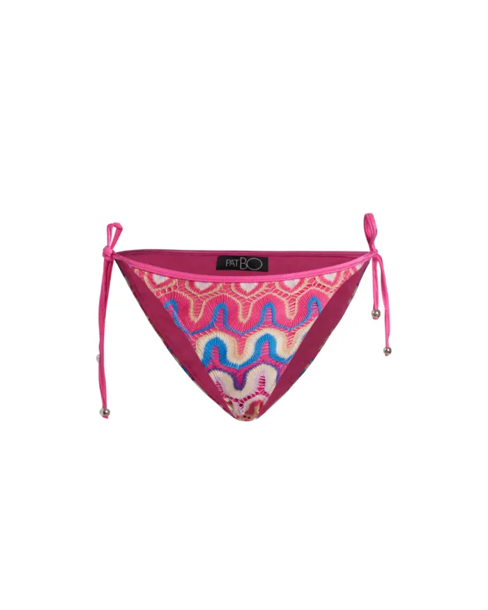 Bikinis Women Patbo Crochet String Bikini Bottom Pink Multi