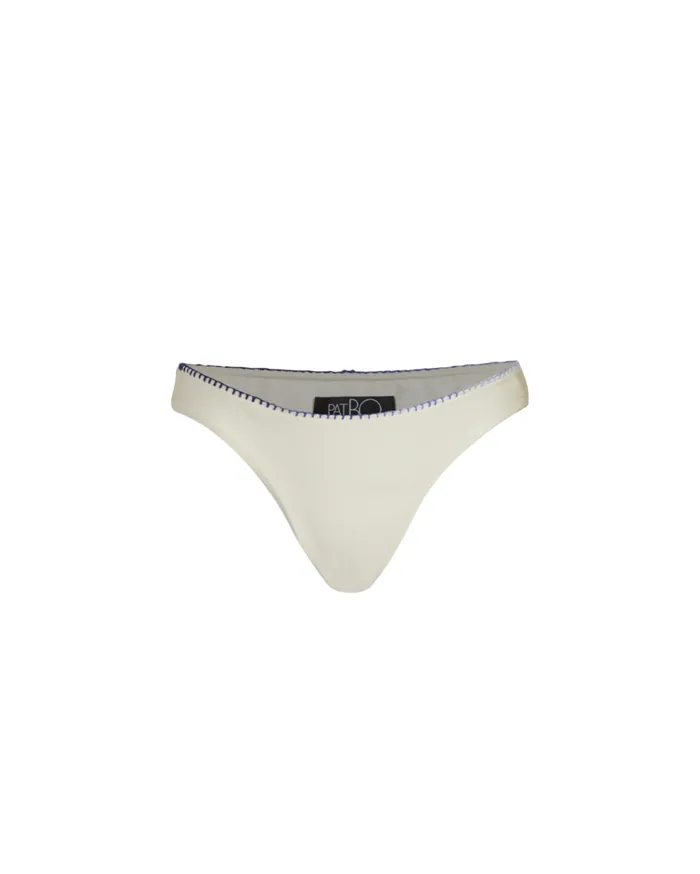 Bikinis Women Patbo Embroidered Bikini Bottom White