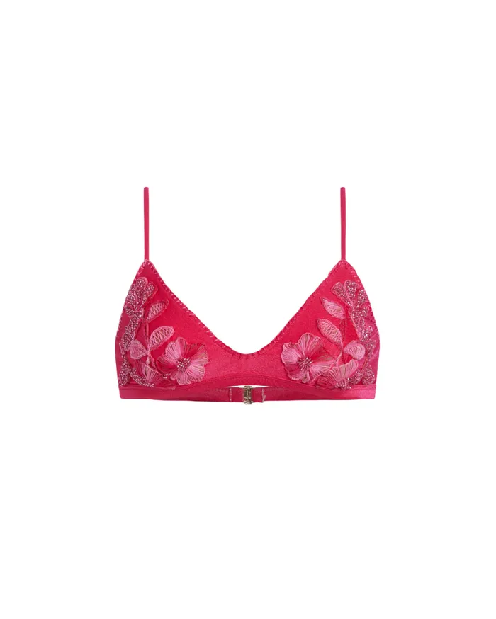 Bikinis Women Patbo Embroidered Bikini Top Cerise
