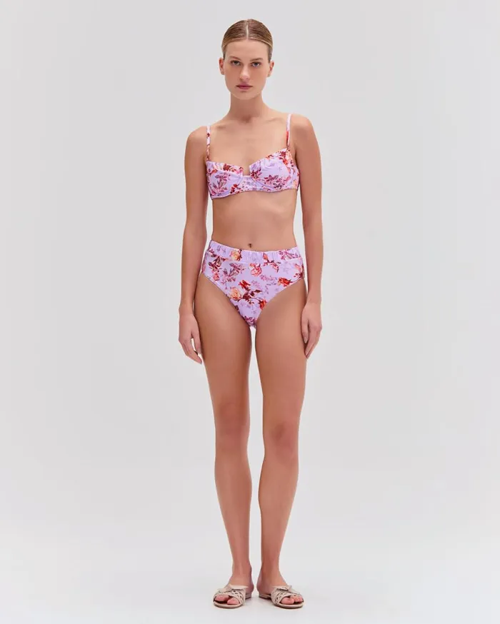 Bikinis Women Patbo Floral Haze High Leg Bikini Bottom Violet