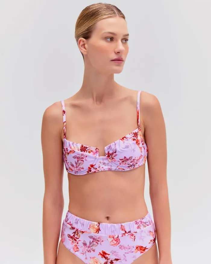 Bikinis Women Patbo Floral Haze Underwire Bikini Top Violet