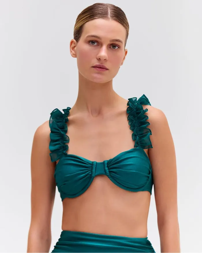 Bikinis Women Patbo Flutter Sleeve Bikini Top Galapagos