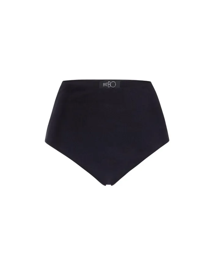Bikinis Women Patbo High Waist Bikini Bottom Black