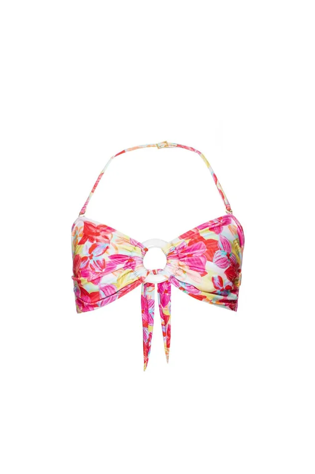 Bikinis Women Patbo Hydra Bandeau Bikini Top Pink Multi