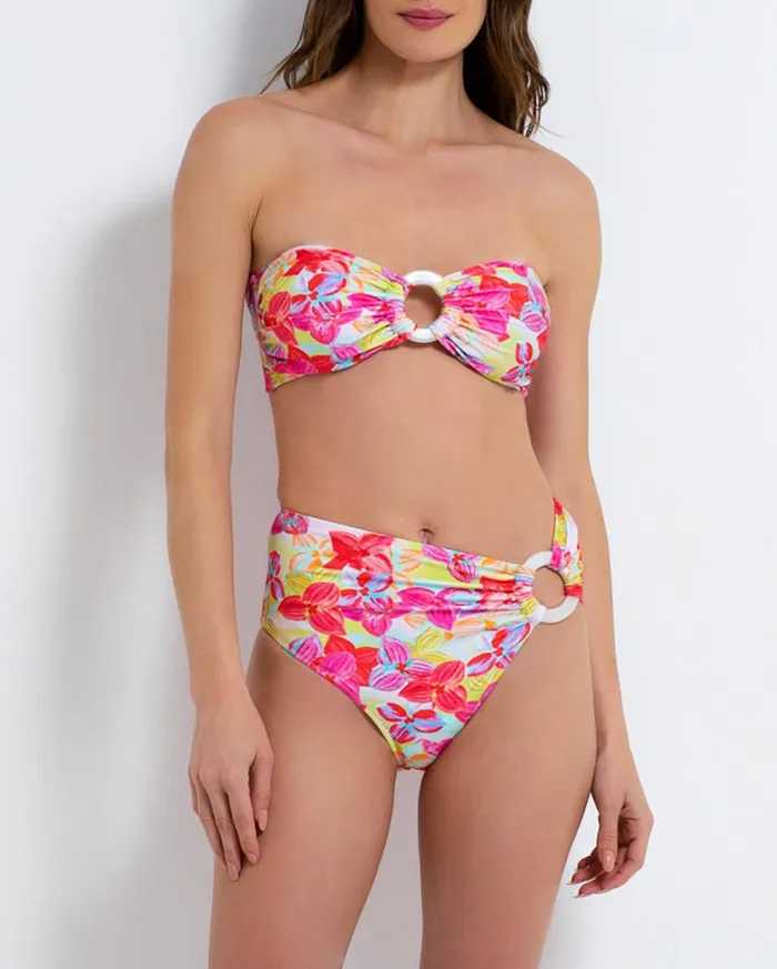 Bikinis Women Patbo Hydra MidRise Bikini Bottom Pink Multi