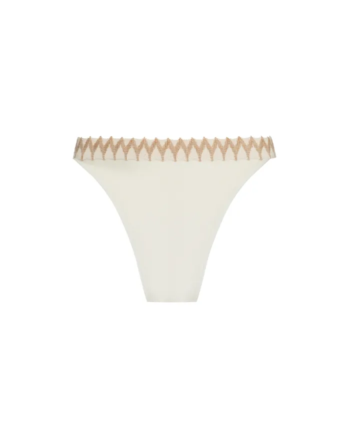 Bikinis Women Patbo Jute Trim Bikini Bottom Ivory