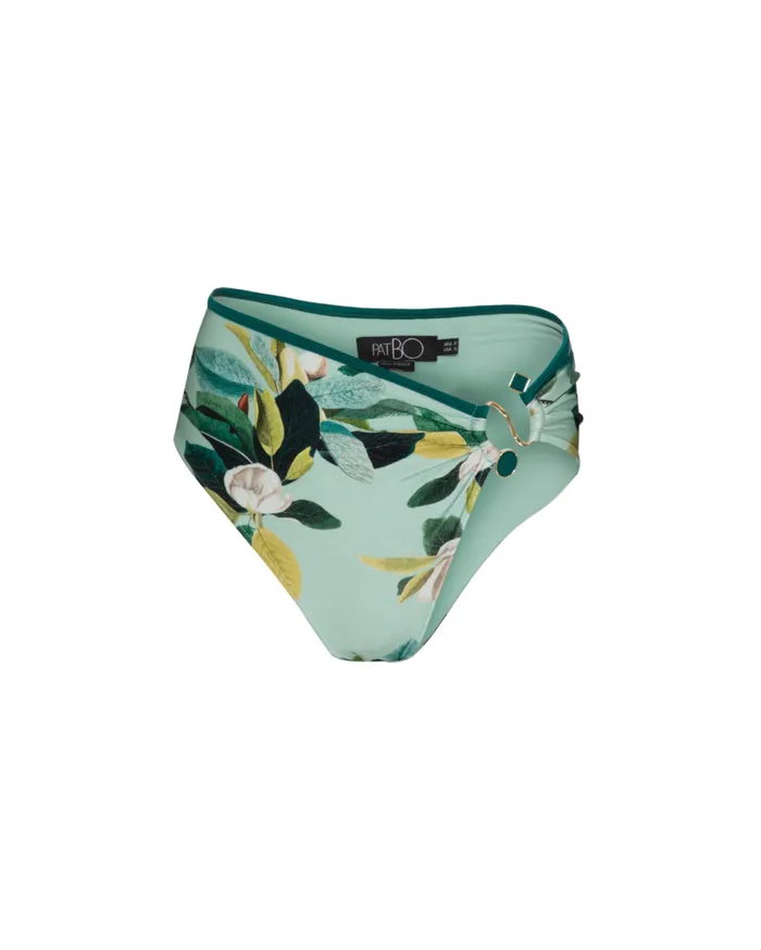 Bikinis Women Patbo Magnolia High Leg Bikini Bottom Green Multi