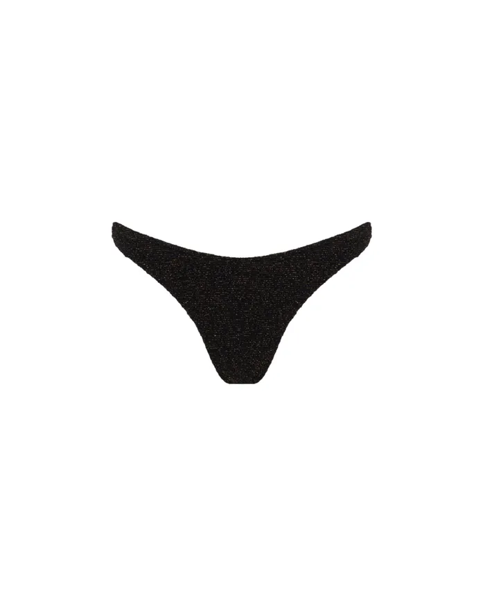 Bikinis Women Patbo Metallic Jacquard Bikini Bottom Black