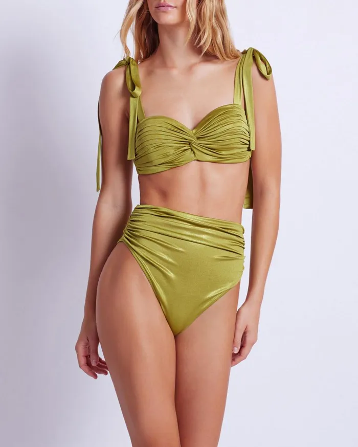 Bikinis Women Patbo Metallic Jersey Bikini Bottom Absinthe