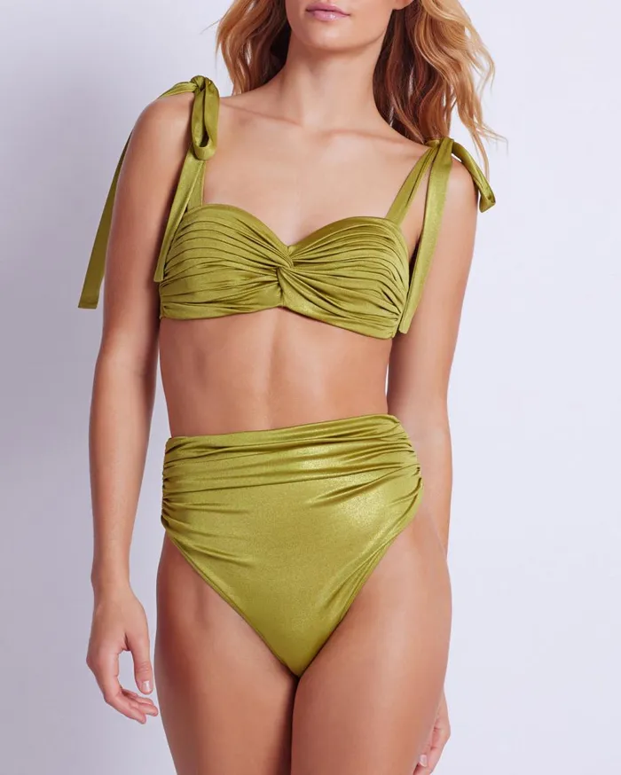 Bikinis Women Patbo Metallic Jersey Bikini Bottom Absinthe