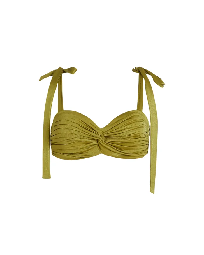 Bikinis Women Patbo Metallic Jersey Bralette Absinthe