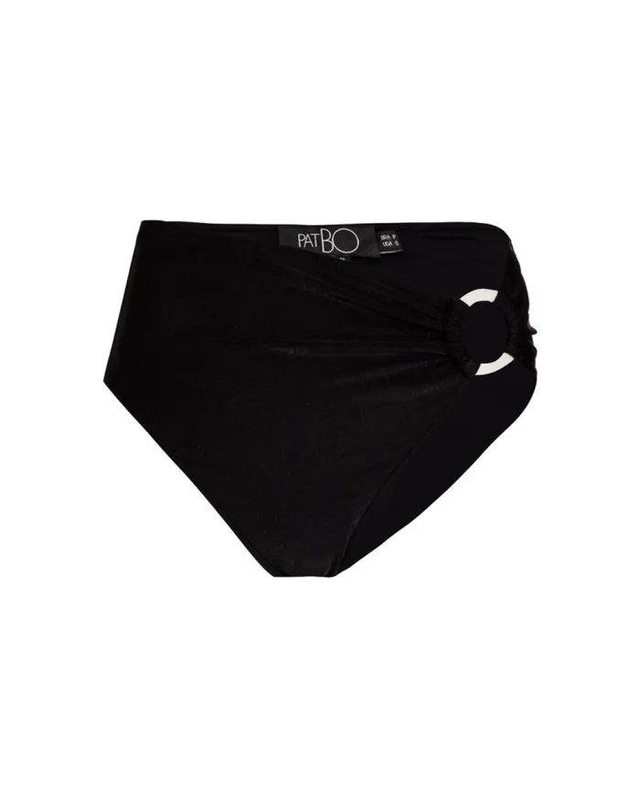 Bikinis Women Patbo MidRise Bikini Bottom Black