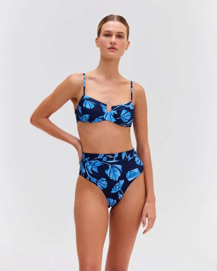 Bikinis Women Patbo Nightflower High Cut Bikini Bottom Indigo