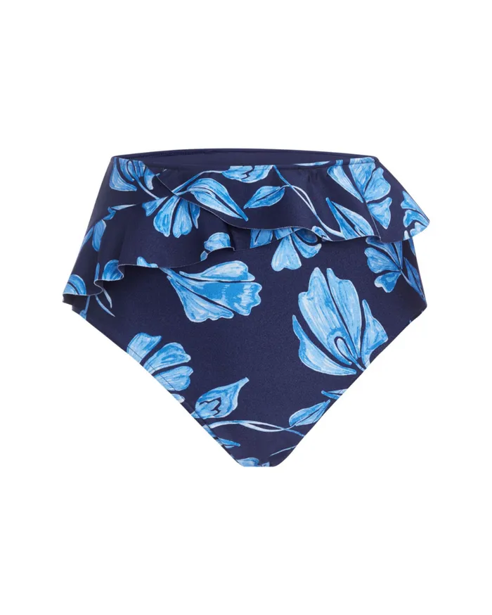 Bikinis Women Patbo Nightflower High Waist Bikini Bottom Indigo