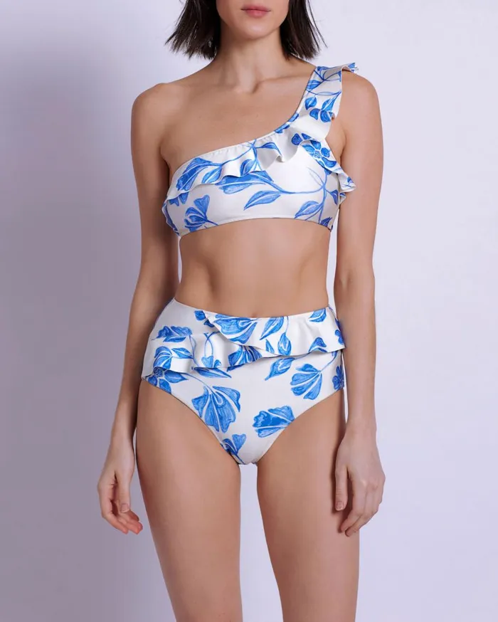 Bikinis Women Patbo Nightflower High Waist Bikini Bottom White