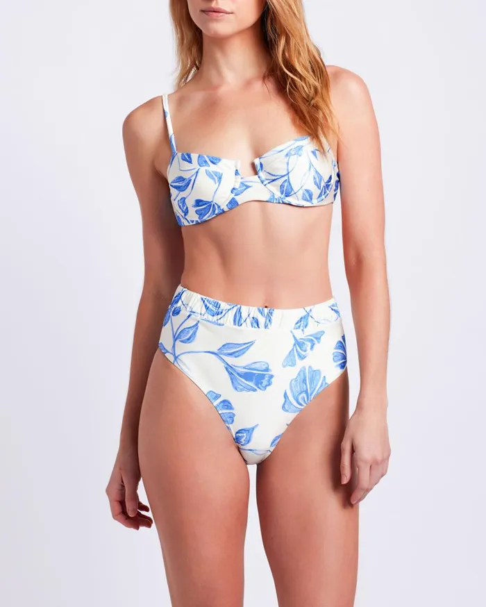 Bikinis Women Patbo Nightflower Underwire Bikini Top White