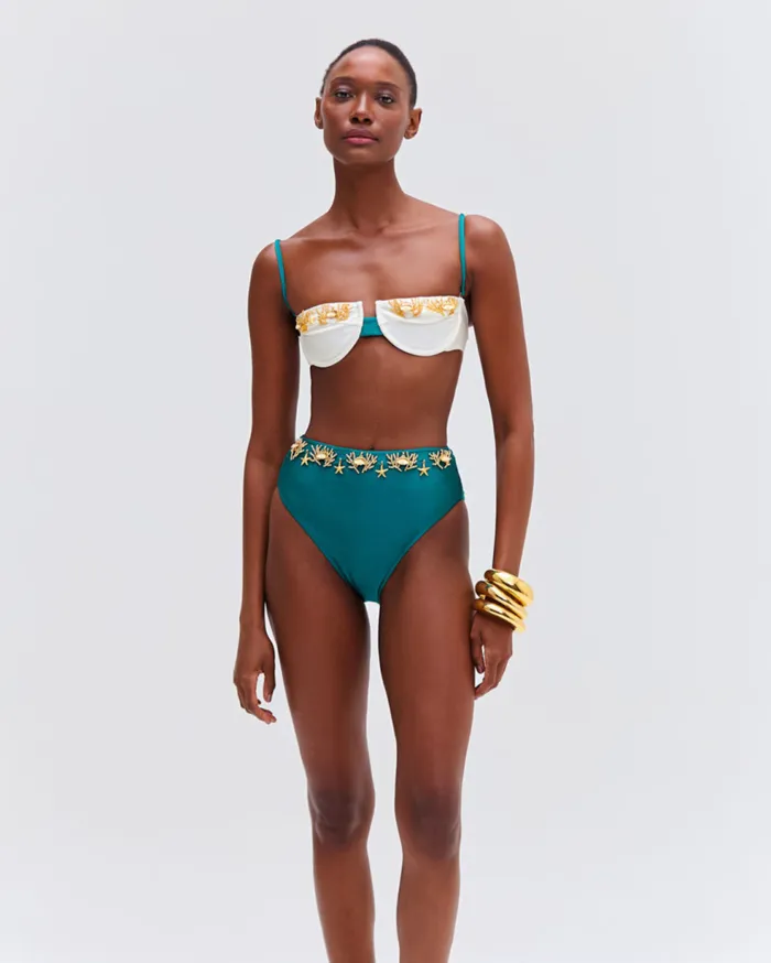 Bikinis Women Patbo Portofino HandBeaded Bikini Bottom Galapagos