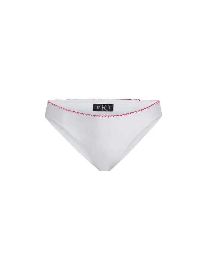 Bikinis Women Patbo Viera Embroidered Bikini Bottom White
