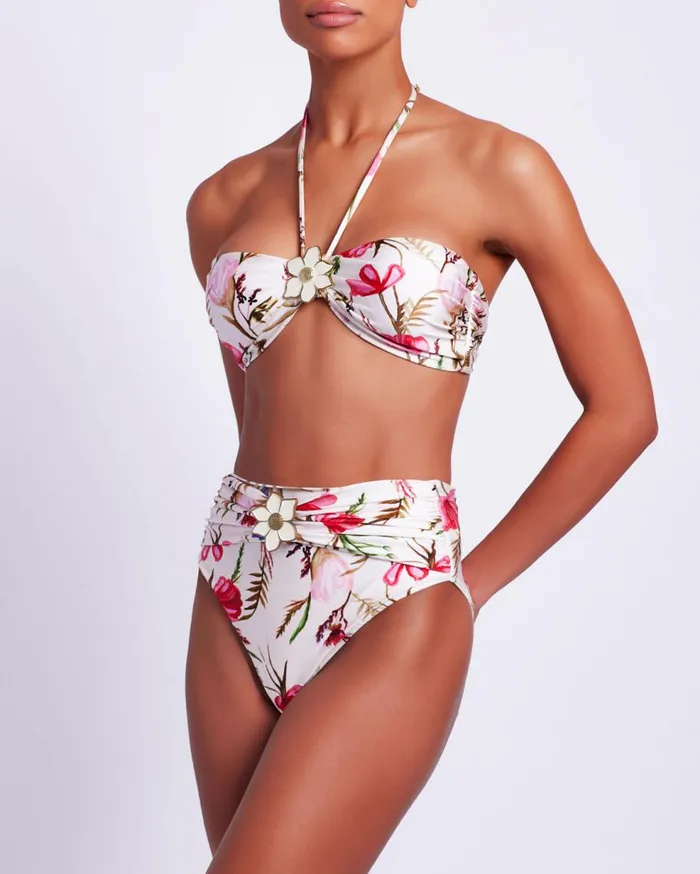 Bikinis Women Patbo Viera Halterneck Bikini Top White