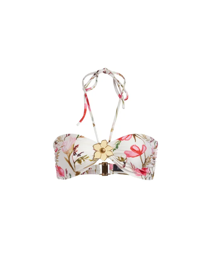 Bikinis Women Patbo Viera Halterneck Bikini Top White