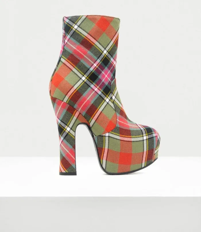 Boots Women Vivienne Westwood Elevated Boot In WoolTartan