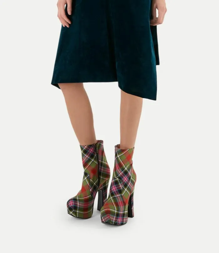 Boots Women Vivienne Westwood Elevated Boot In WoolTartan