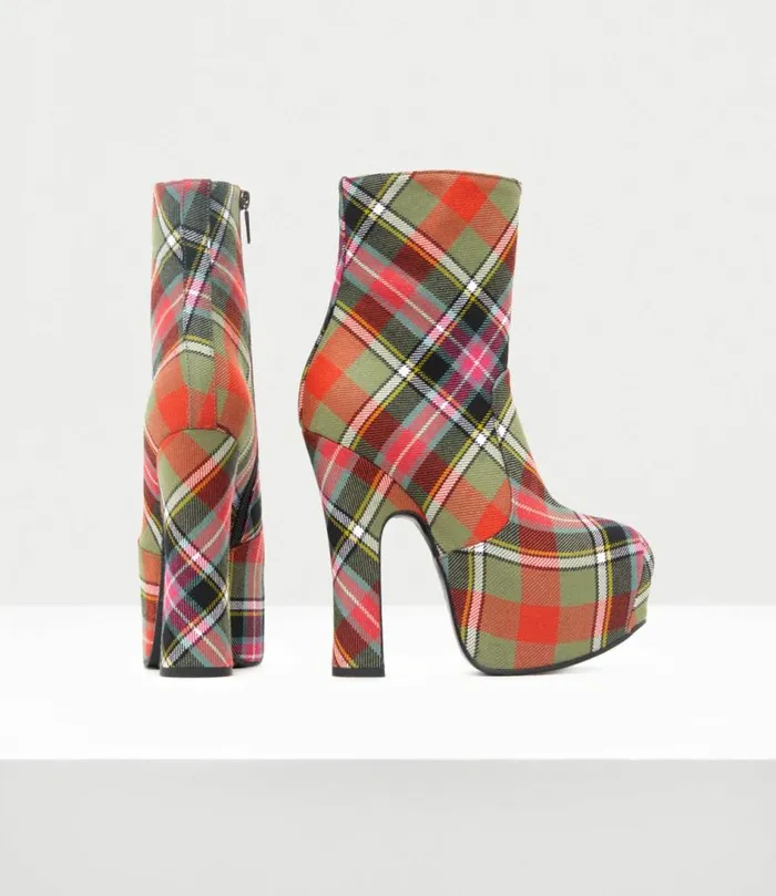 Boots Women Vivienne Westwood Elevated Boot In WoolTartan