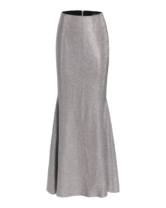 Bottoms Women Patbo Crystal Embellished Maxi Skirt Silver