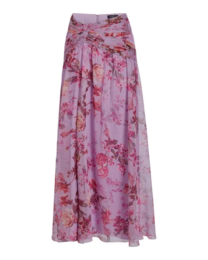 Bottoms Women Patbo Floral Haze Draped Maxi Skirt Violet
