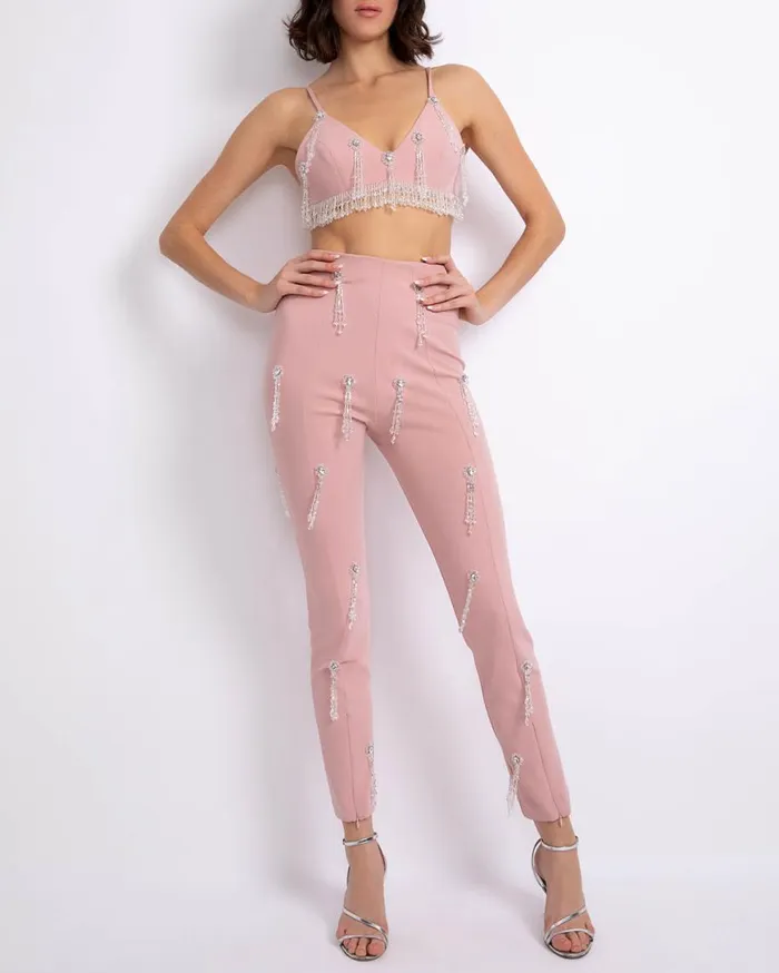Bottoms Women Patbo HandBeaded Legging Light Pink