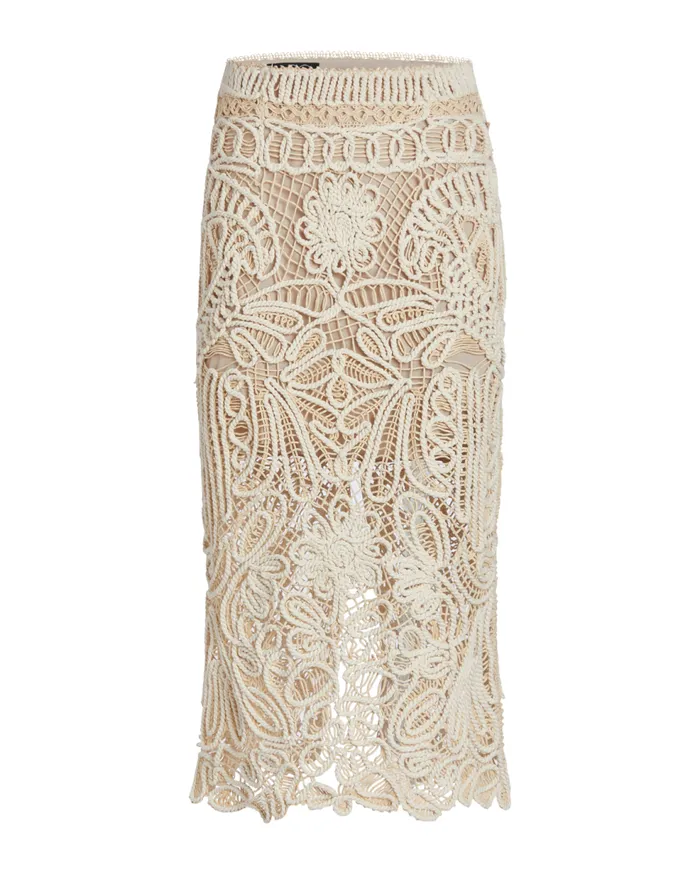 Bottoms Women Patbo HandWoven Midi Skirt Wheat
