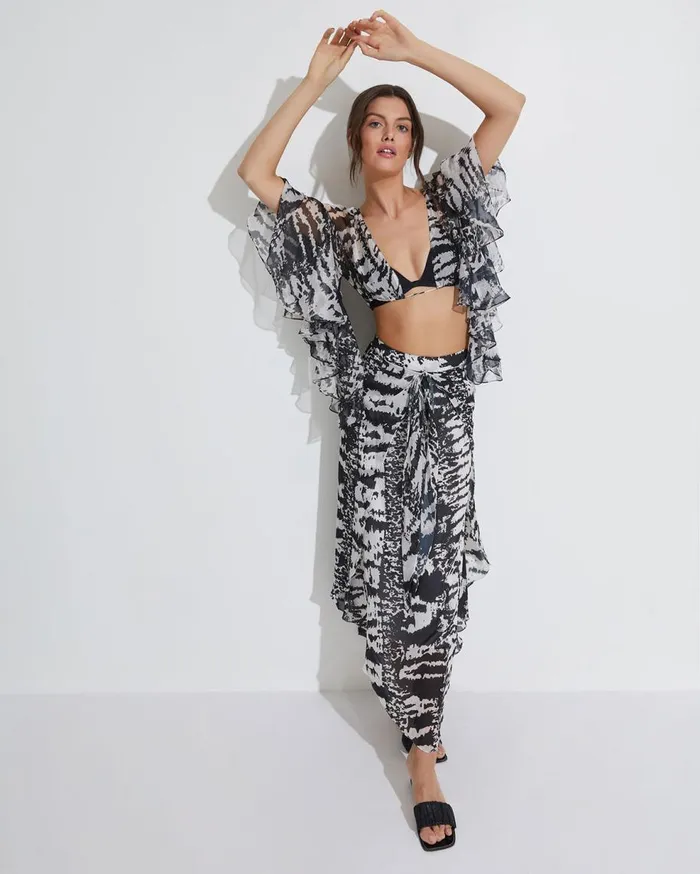 Bottoms Women Patbo Patbo X Alessandra Maxi Skirt Blackwhite