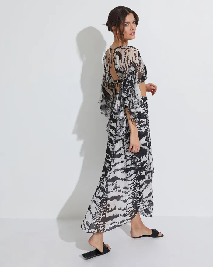 Bottoms Women Patbo Patbo X Alessandra Maxi Skirt Blackwhite