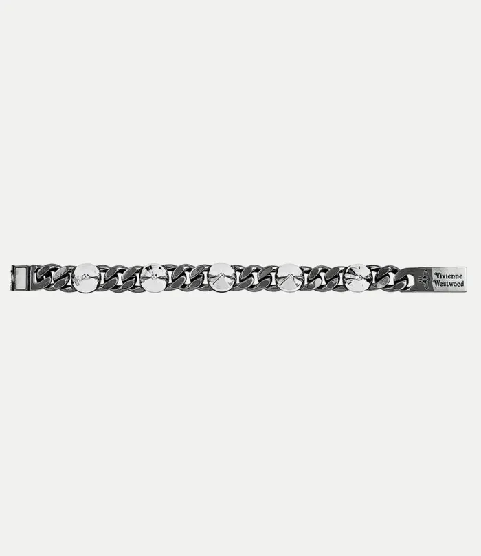 Bracelets Men Vivienne Westwood Man Elettra Bracelet In RutheniumPlatinumBlackPatina