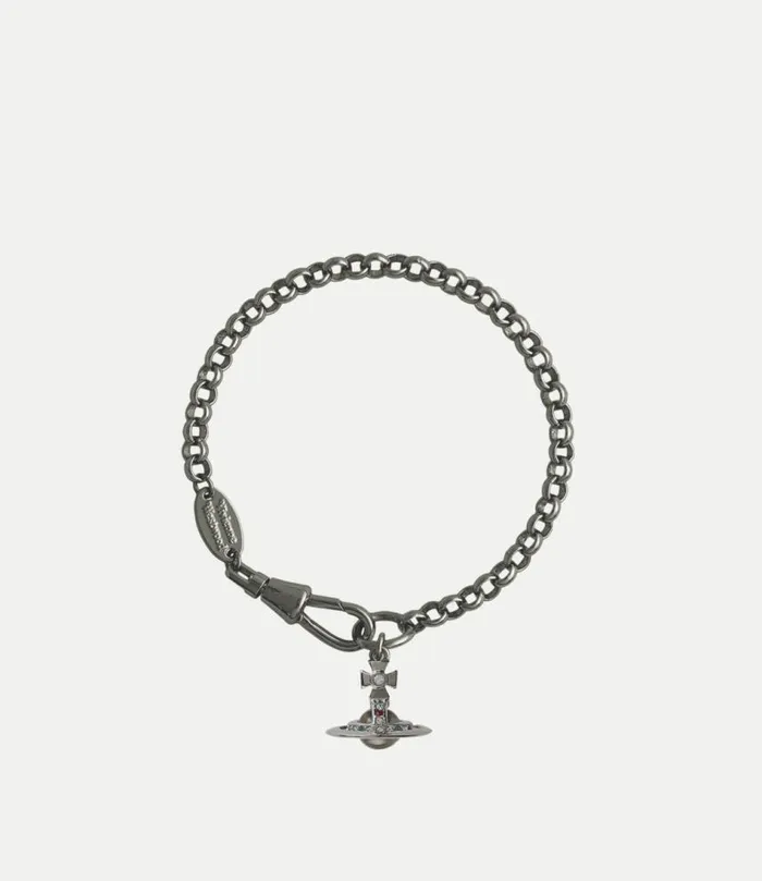 Bracelets Men Vivienne Westwood New Petite Orb Bracelet In Ruthenium