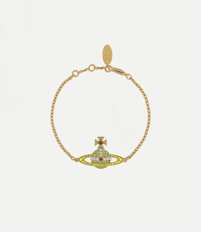 Bracelets Women Vivienne Westwood Kika Bracelet In GoldPeridotCitrineWhiteSmokedTopazCrystal Bracelets Women Vivienne Westwood Kika Bracelet In GoldPeridotCitrineWhiteSmokedTopazCrystal